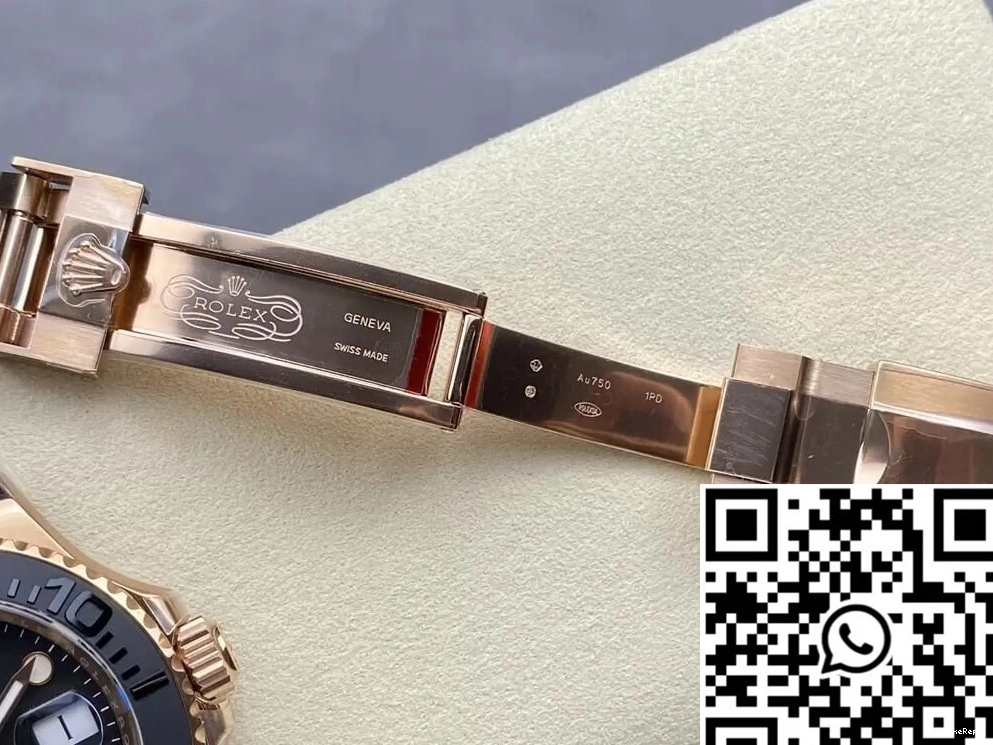 M126655-0002 Black Rose Dial Gold Factory Master Rolex Yacht Clean 0217